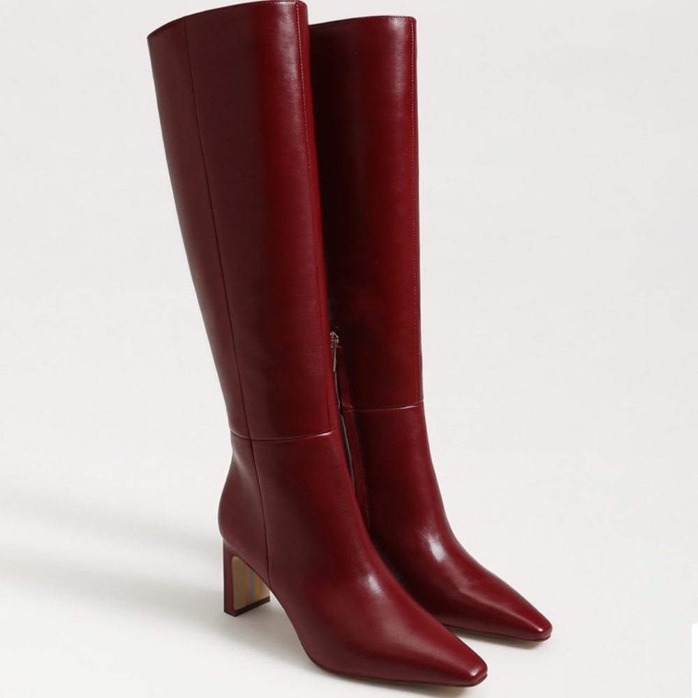 Sam Edelman Sylvia Boots Cabernet Red Leather
